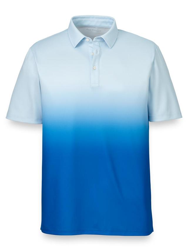 Performance Blend Three Button Polo - Blue Product Image