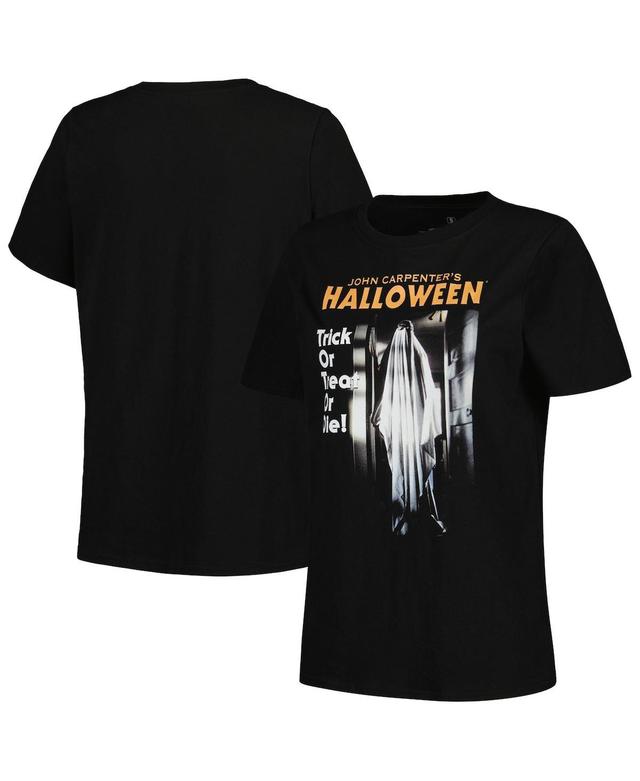 Womens Black Halloween Graphic T-shirt Product Image