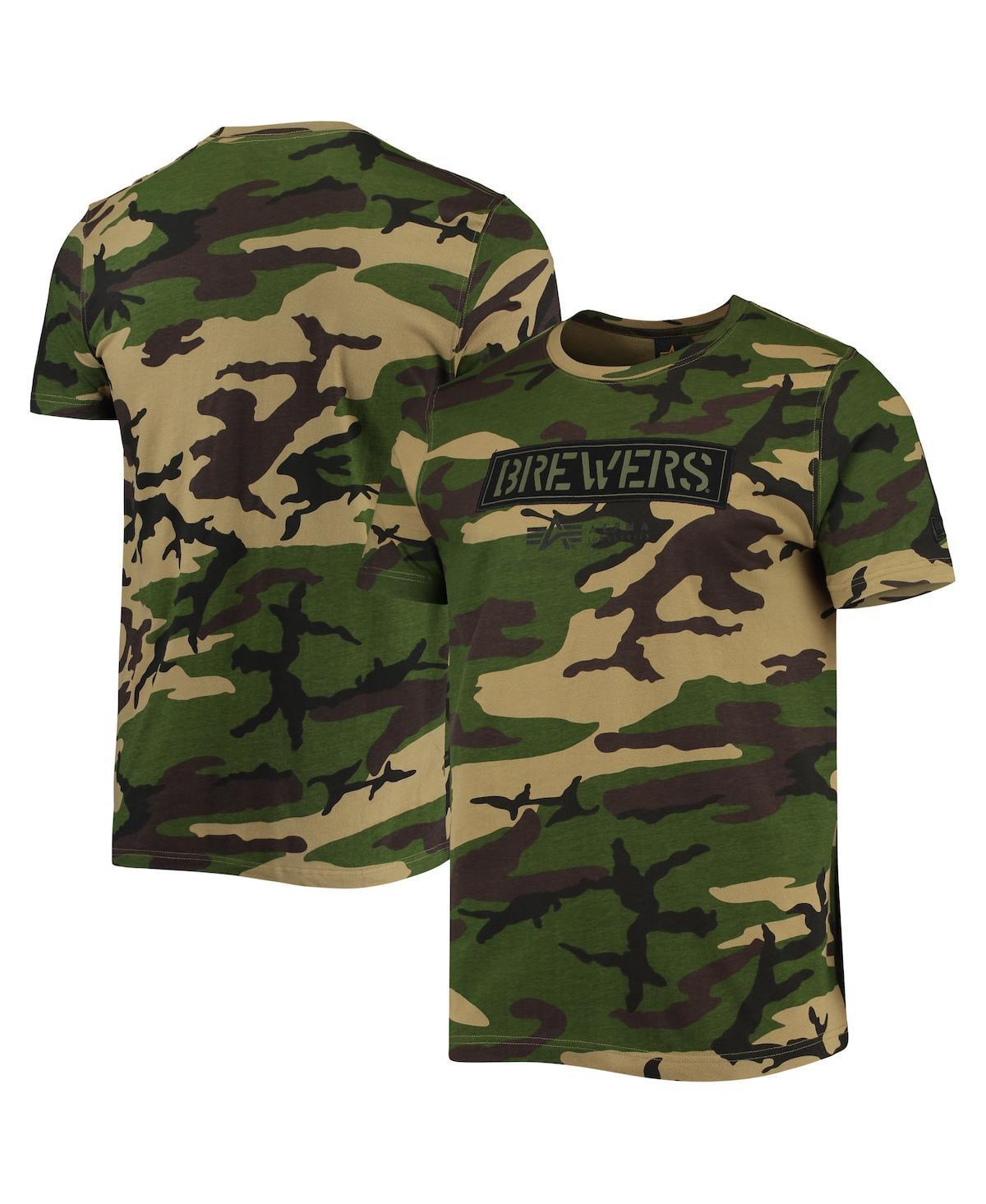 Mens New Era Camo Milwaukee Brewers Club T-Shirt Product Image