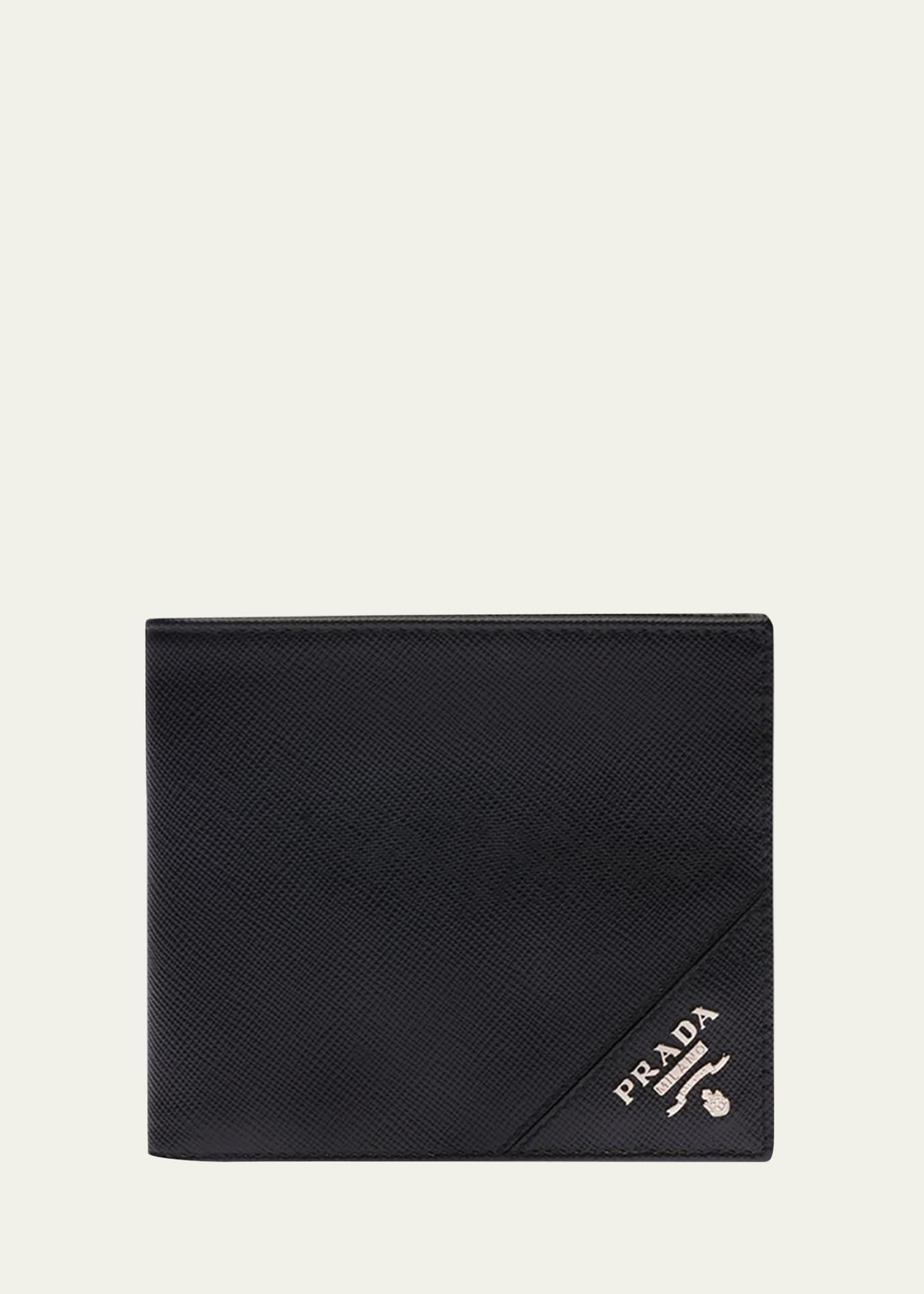 Mens Saffiano Leather Bi-Fold Wallet Product Image