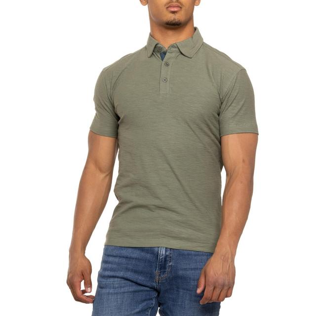 Vintage 1946 Garment Dyed Slub Knit Polo Shirt - Short Sleeve Product Image