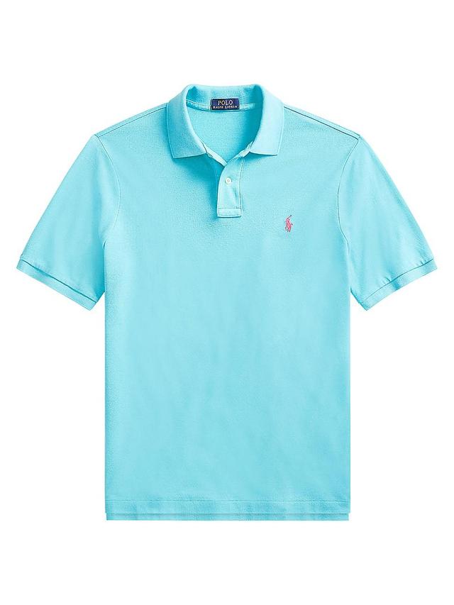 Mens Custom Slim-Fit Cotton Mesh Polo Product Image