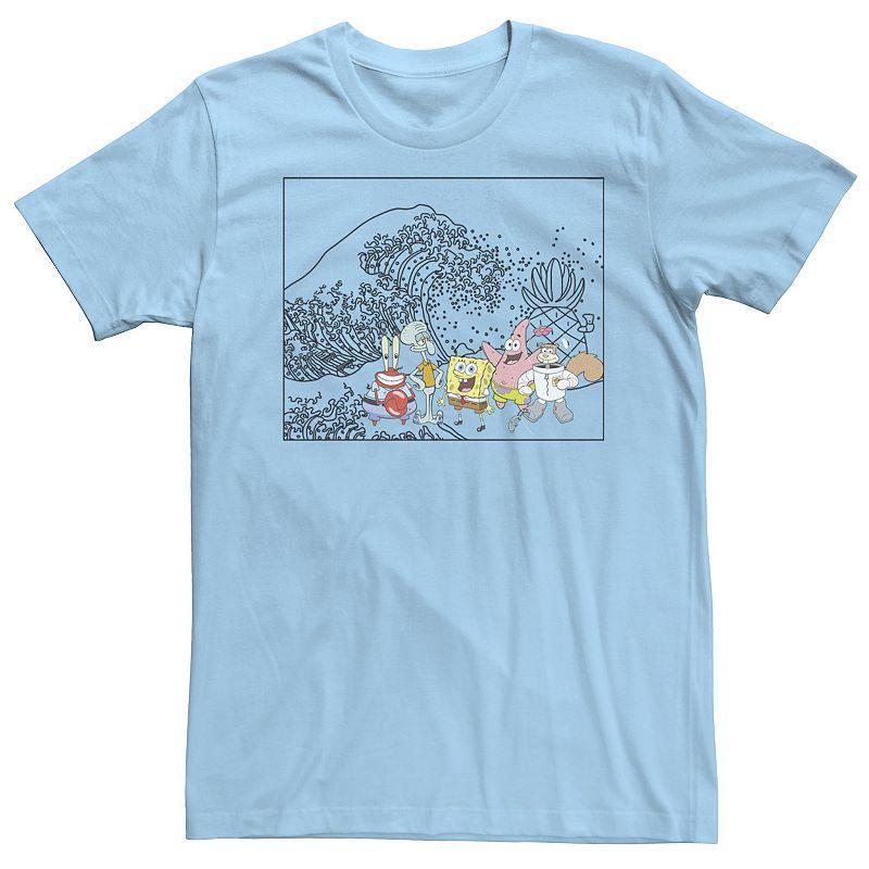 Mens Spongebob And Friends Tidal Wave Portrait Panel Tee Product Image