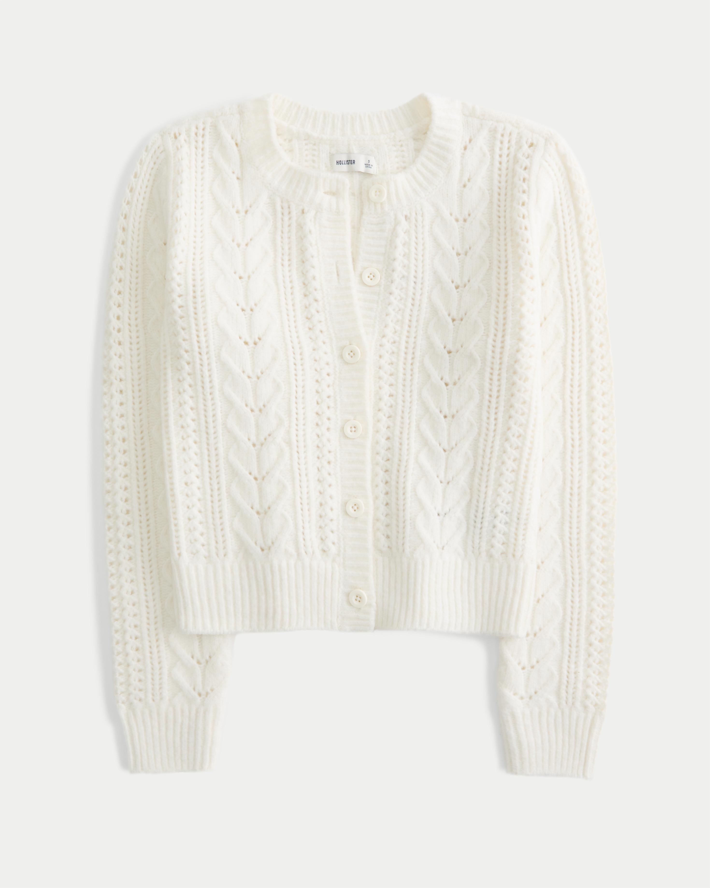 Hollister Comfy Cloud Cable-Knit Cardigan Product Image