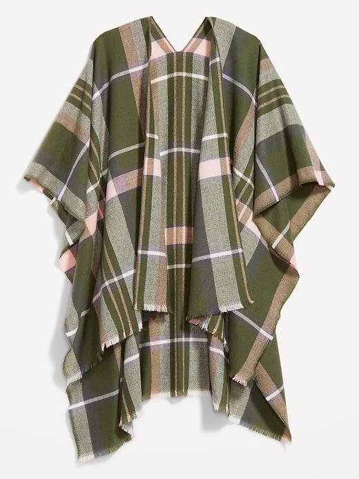 Flannel Poncho Product Image