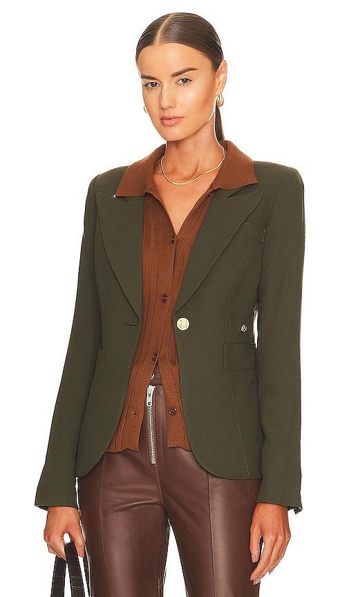 Smythe Classic Duchess Blazer in Green. Product Image