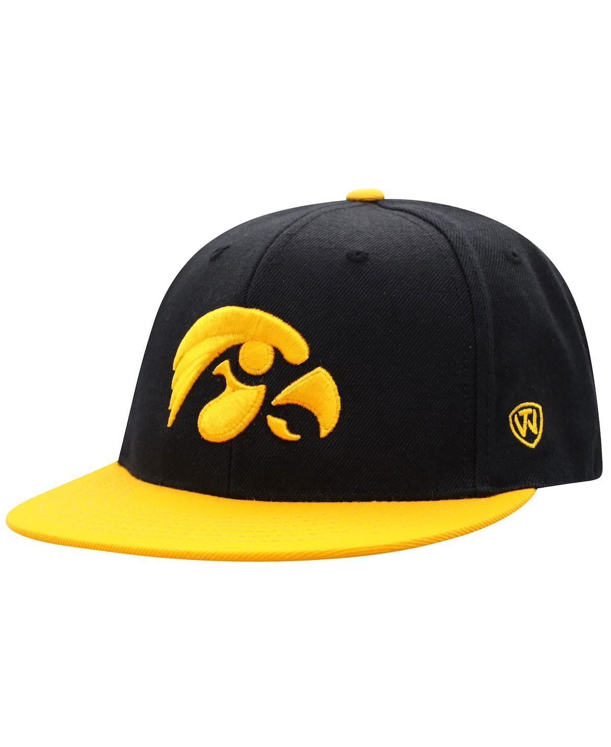 Mens Top of the World /Gold Iowa Hawkeyes Team Color Two-Tone Fitted Hat Product Image