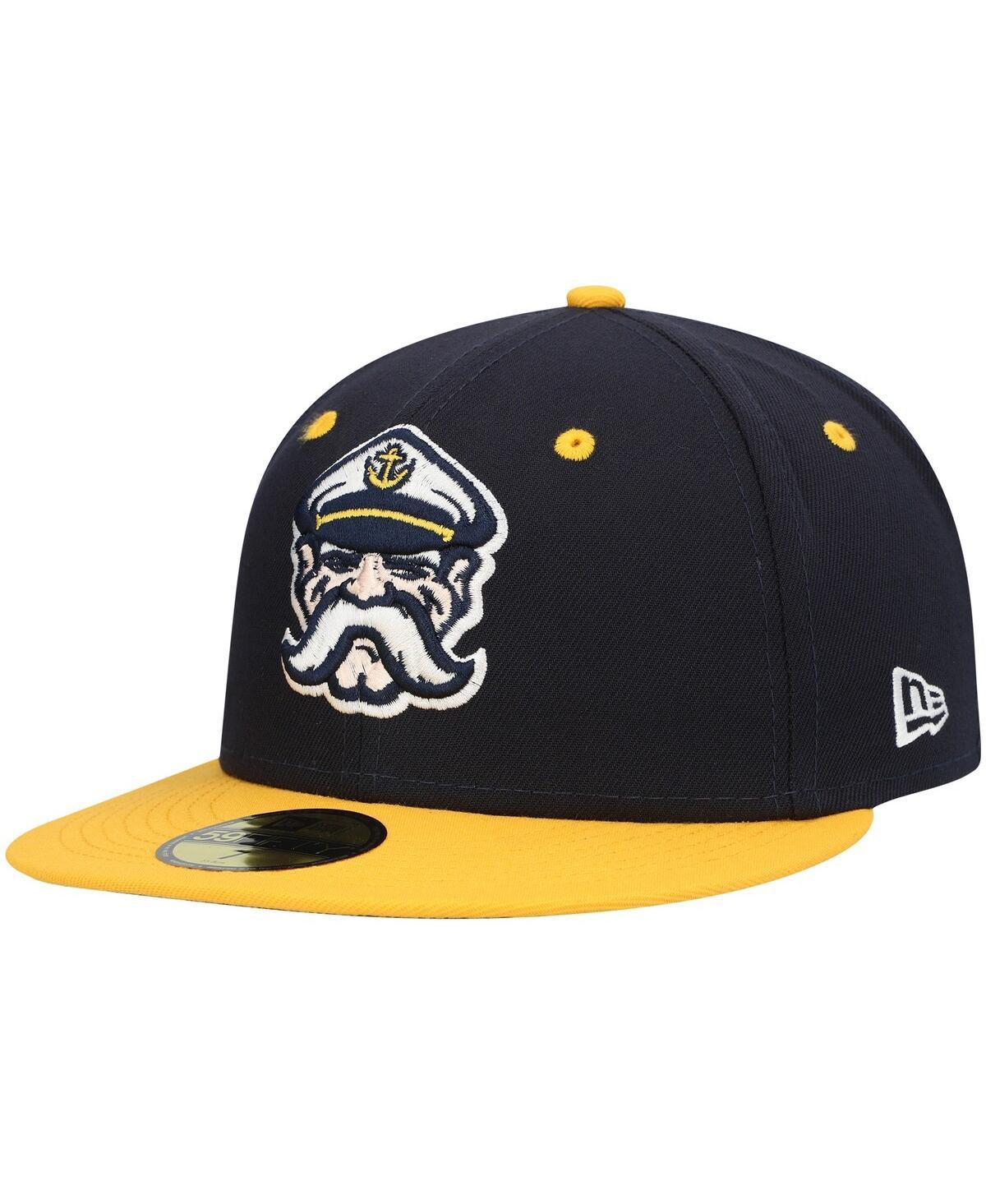 Mens New Era Navy Lake County Captains Authentic Collection Team Alternate 59FIFTY Fitted Hat Product Image