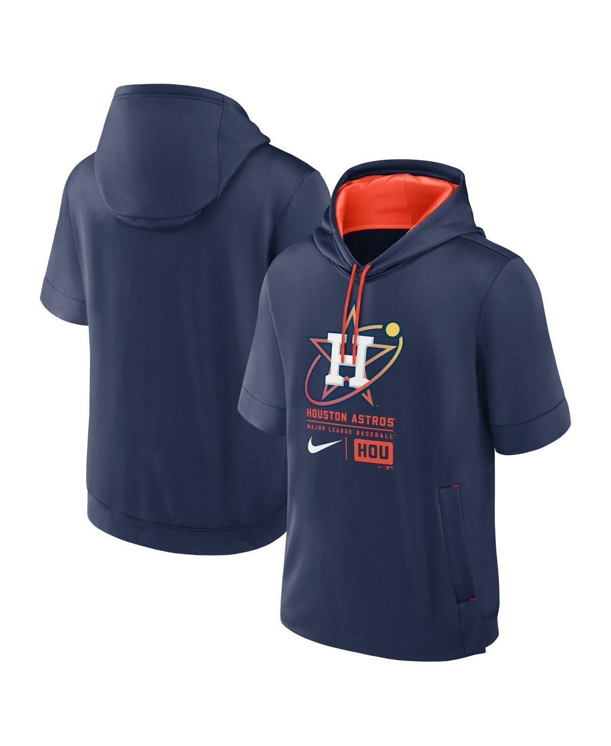 Nike Mens Navy Houston Astros City Connect Color Block Short Sleeve Pullover Hoodie - Navy Product Image