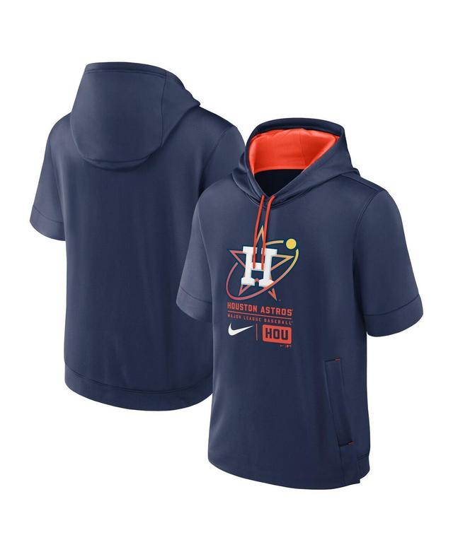 Nike Mens Navy Houston Astros City Connect Color Block Short Sleeve Pullover Hoodie - Navy Product Image