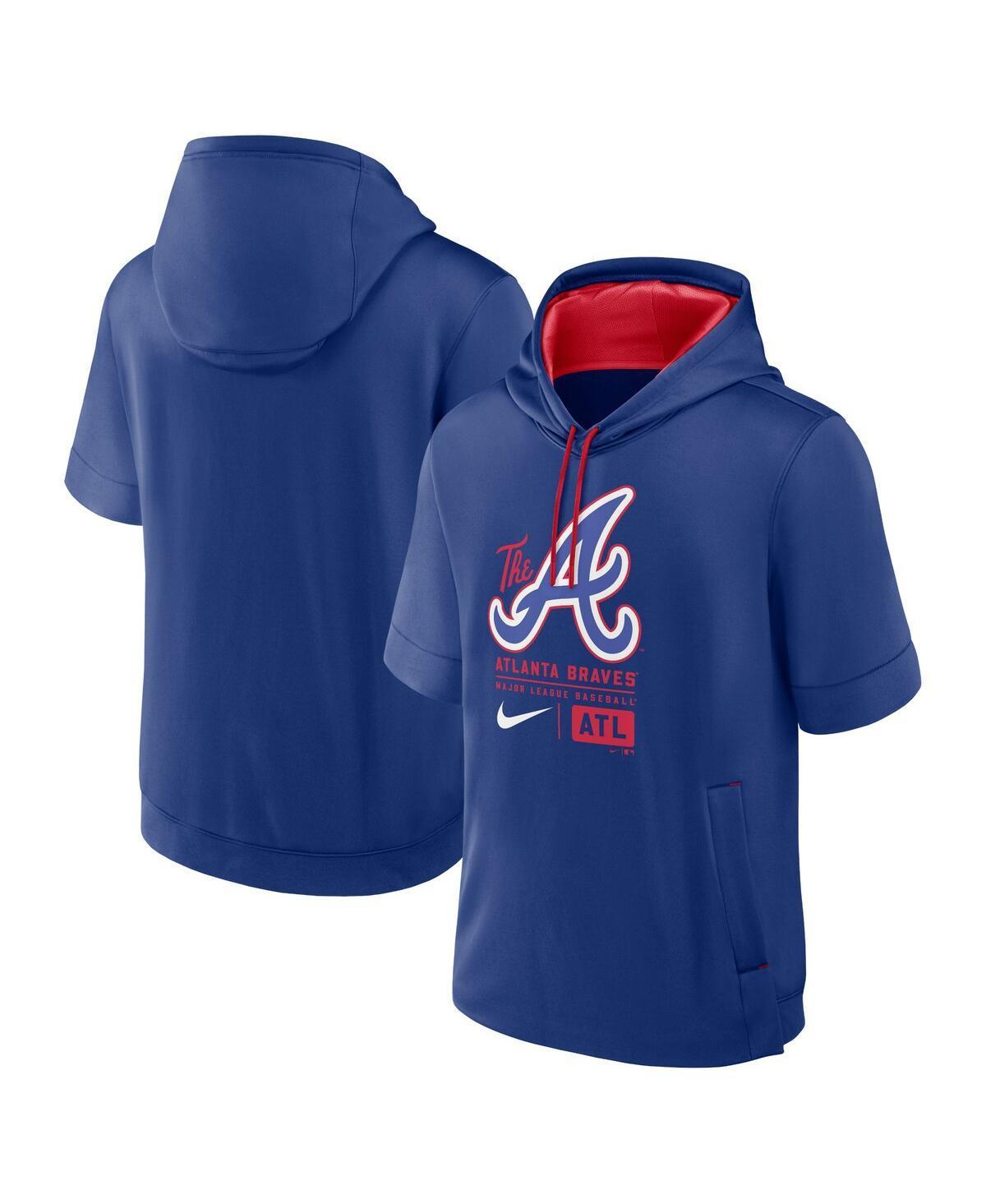 Nike Mens Royal Chicago Cubs Tri Code Lockup Short Sleeve Pullover Hoodie - Royal Product Image