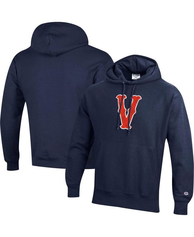 Mens Champion Navy Virginia Cavaliers Vault Logo Reverse Weave Pullover Hoodie UVA Blue Product Image