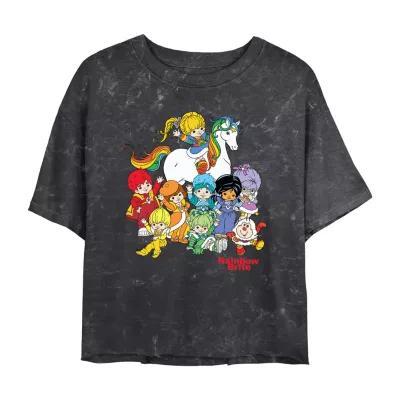 Juniors Rainbow Brite And Friends Cropped Tee Womens Crew Neck Short Sleeve Graphic T-Shirt Product Image