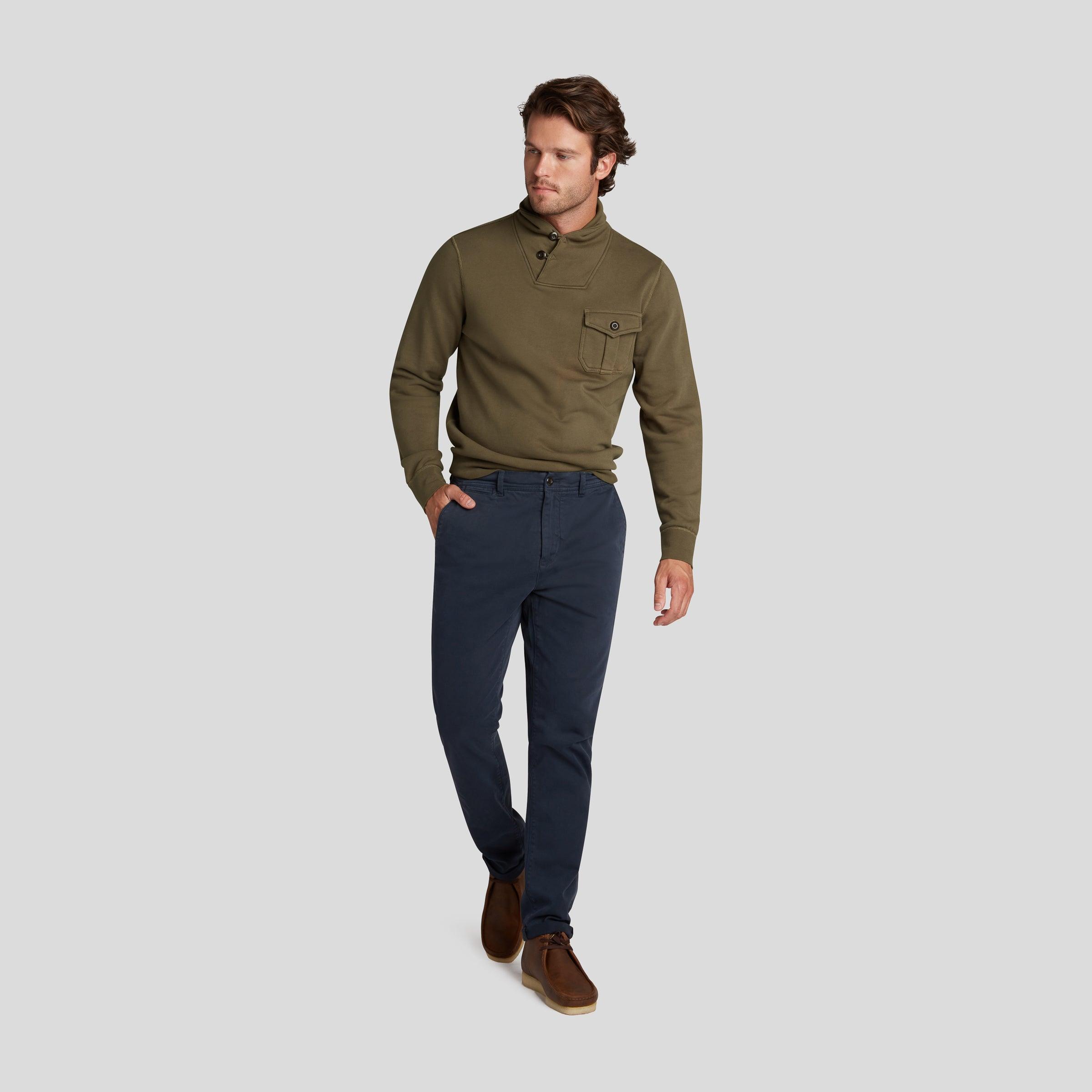 Precision Stretch Classic Fit Chino - Graphite Blue Product Image