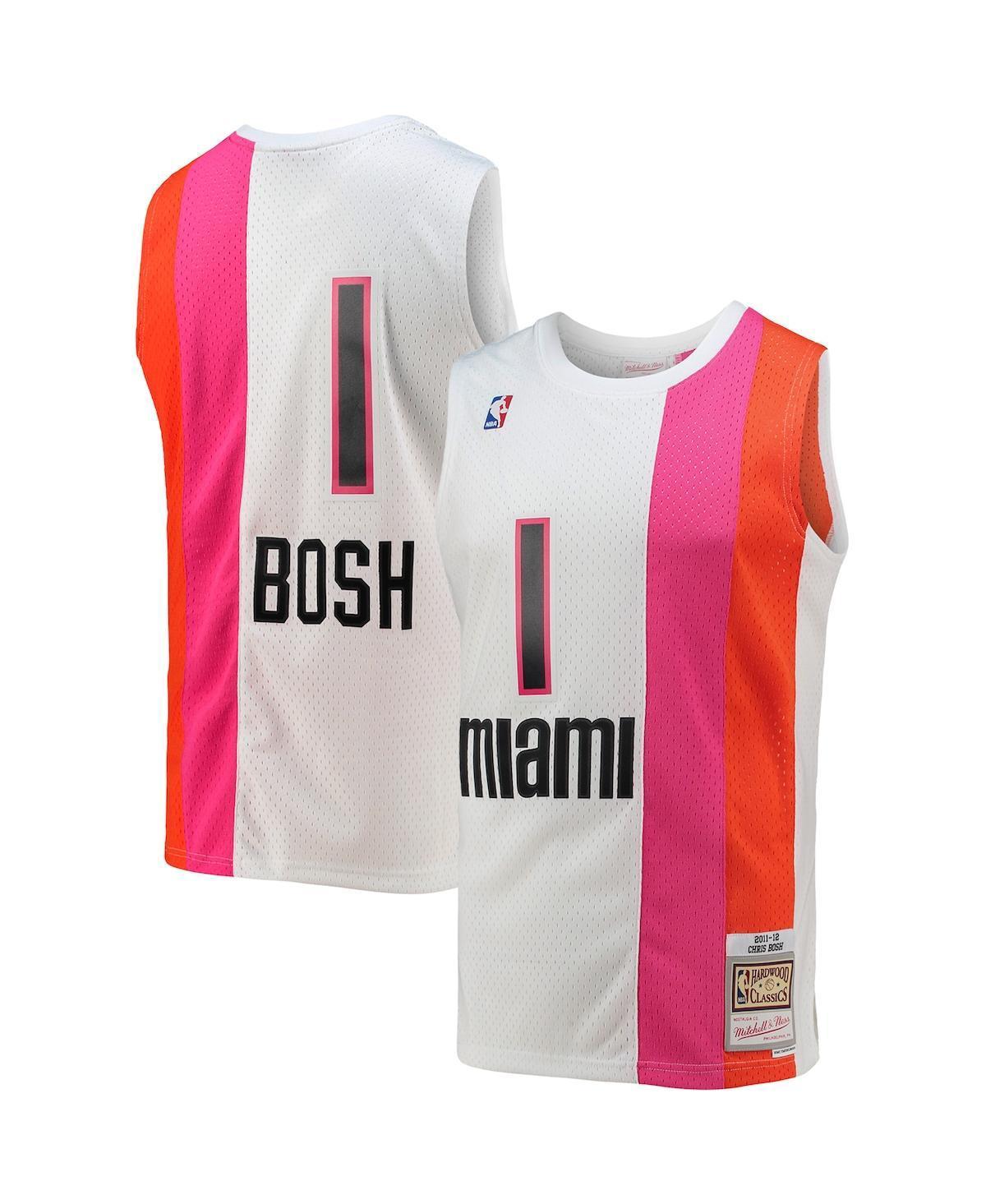 Mens Mitchell & Ness Chris Bosh Miami Heat 2011-12 Hardwood Classics Swingman Jersey Product Image