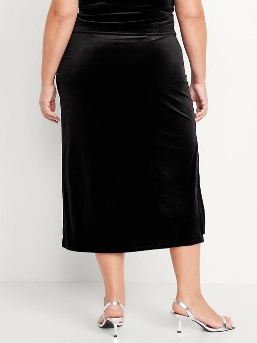 Velvet Maxi Skirt Product Image