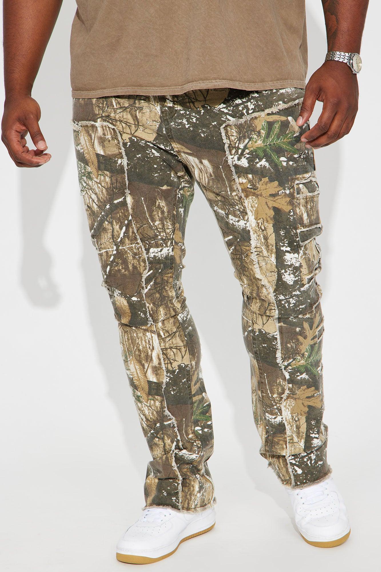 In Action Camo Stacked Skinny Flare Jeans - Camouflage Product Image