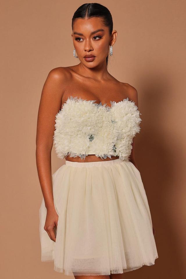 Desiree Tulle Corset Top - Ivory Product Image