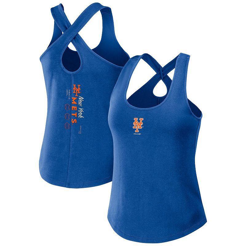 Womens WEAR by Erin Andrews Royal New York Mets Cross Back Tank Top Product Image