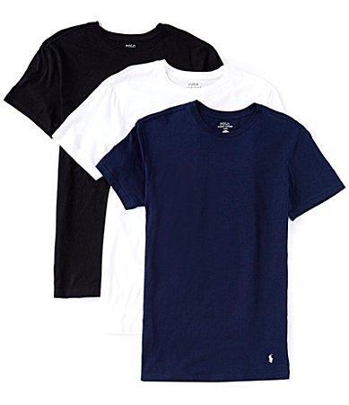 Slim Fit Cotton Wicking T-shirt 3-pack In Navy,blue,grey Product Image