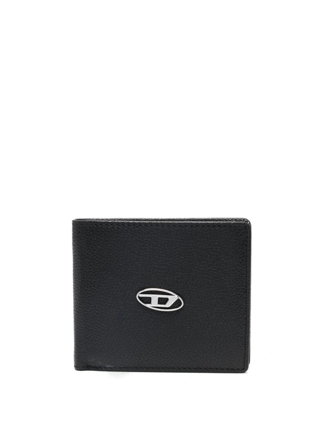 Logo-plaque Detail Bi-fold Wallet In Black Product Image