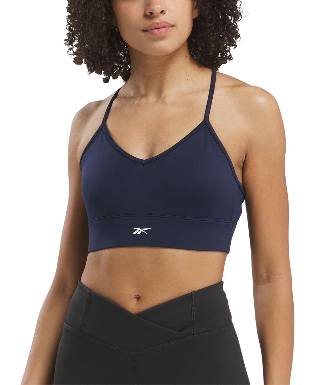 Reebok Womens Workout Ready Tri Back Medium Impact Sports Bra Product Image