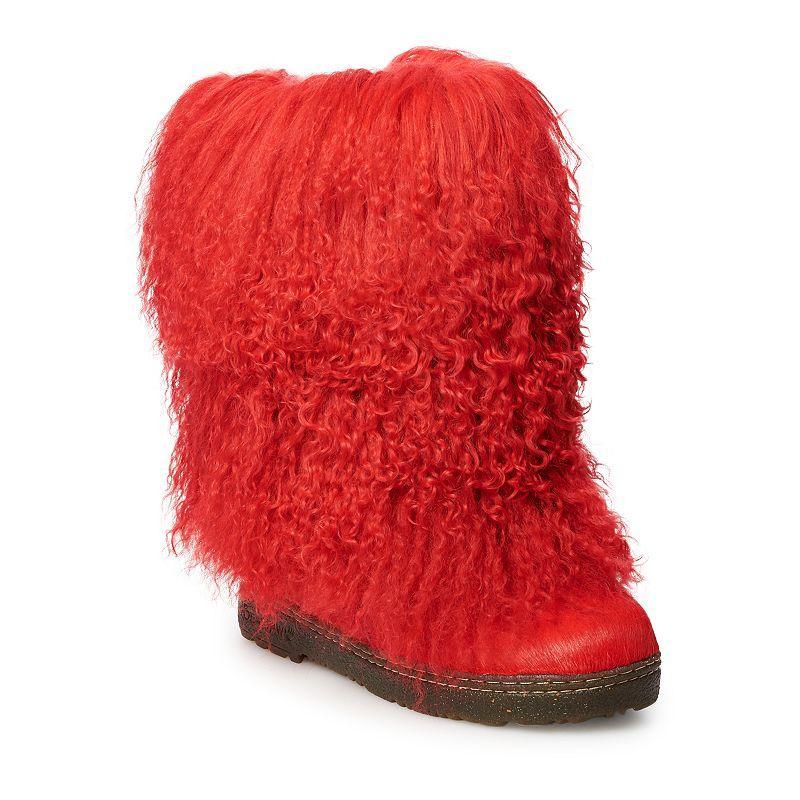 Bearpaw Boetis II Womens Curly Lamb Boots Product Image