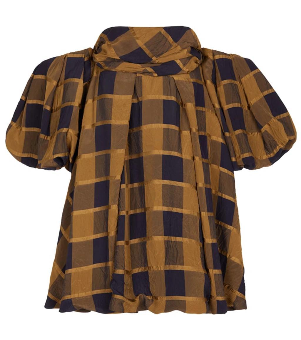 KHAITE Dress With Check Print - Atterley In Blue,yellow,gold Product Image