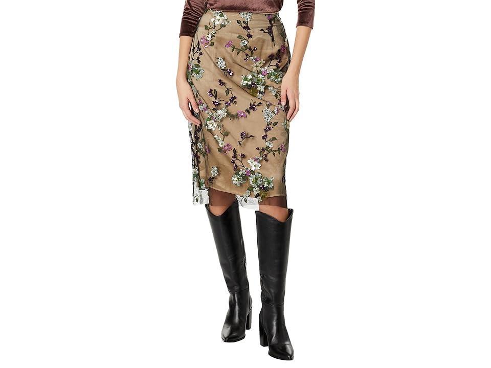 Vince Begonia Floral Sequin Skirt Product Image