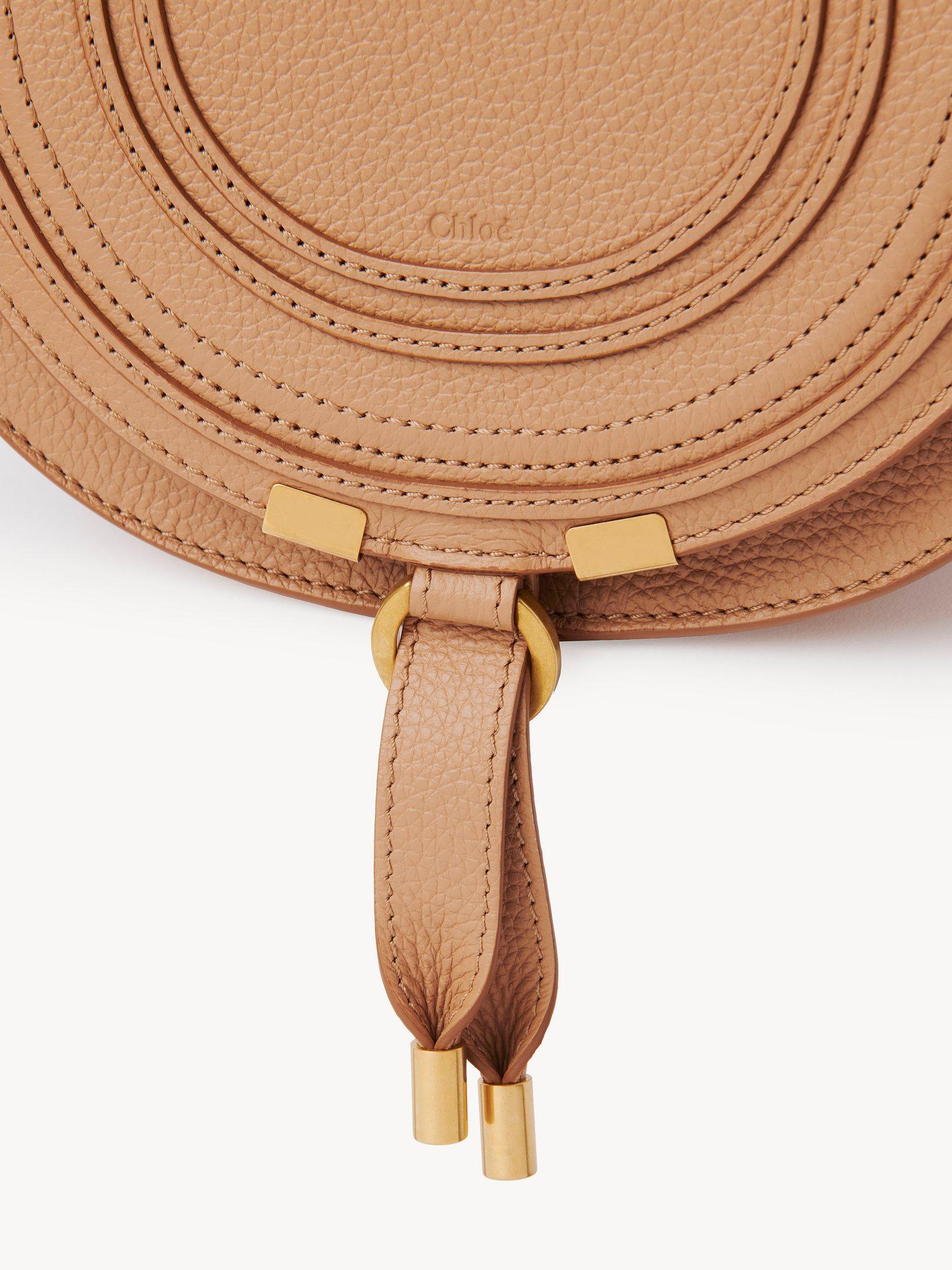 Small Marcie saddle bag in grained leather Product Image