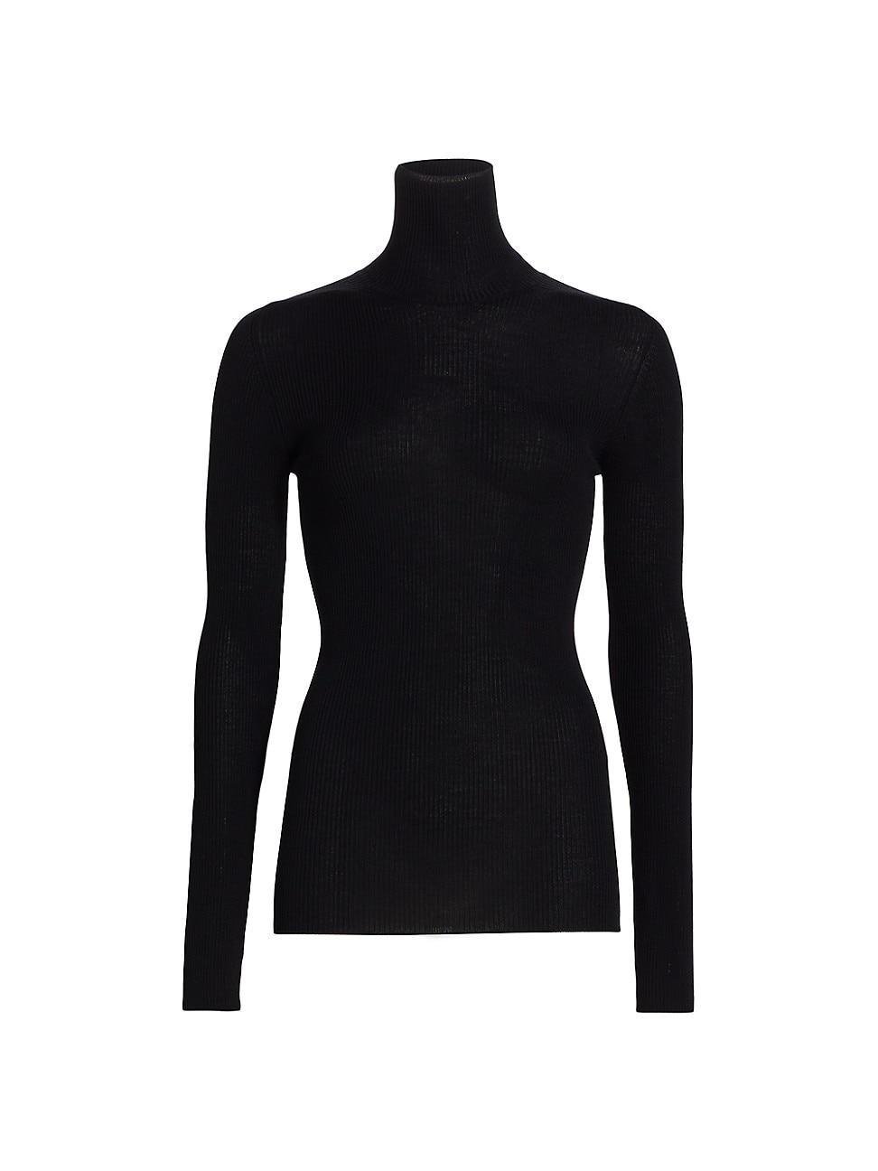 Womens Merino Wool Turtleneck Sweater Product Image