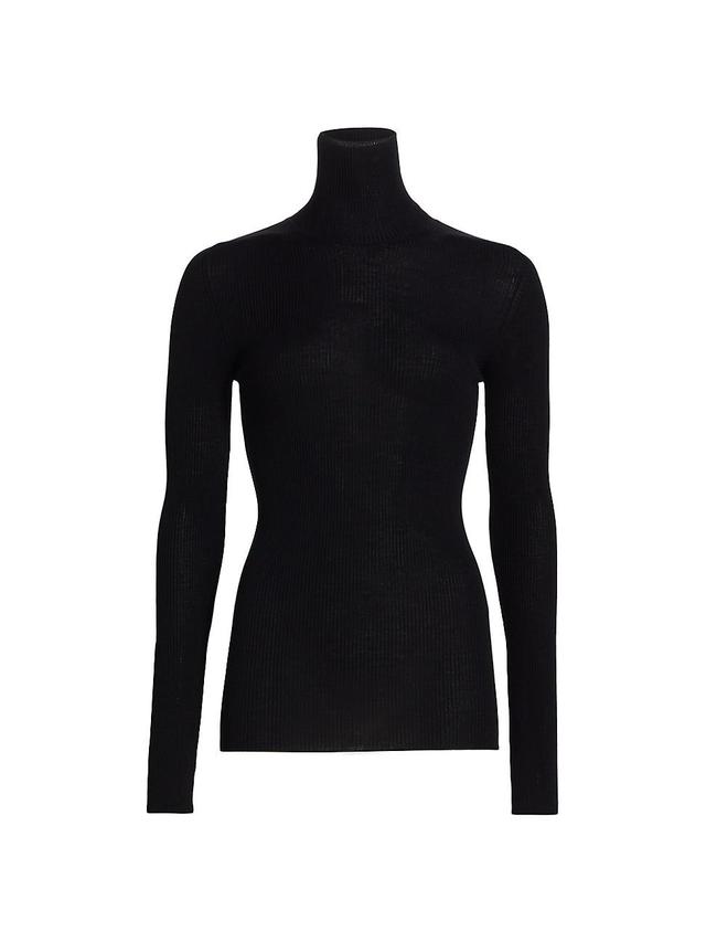 Womens Merino Wool Turtleneck Sweater Product Image