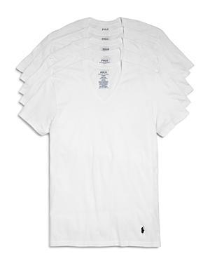 Polo Ralph Lauren Mens Classic-Fit V-Neck Undershirts, 5-Pack Product Image