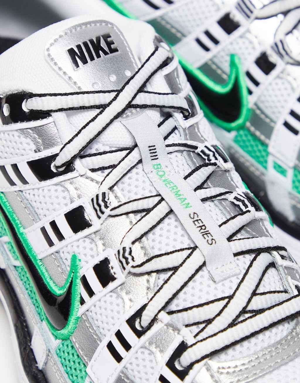 Nike P-6000 sneakers in white, black and green Product Image