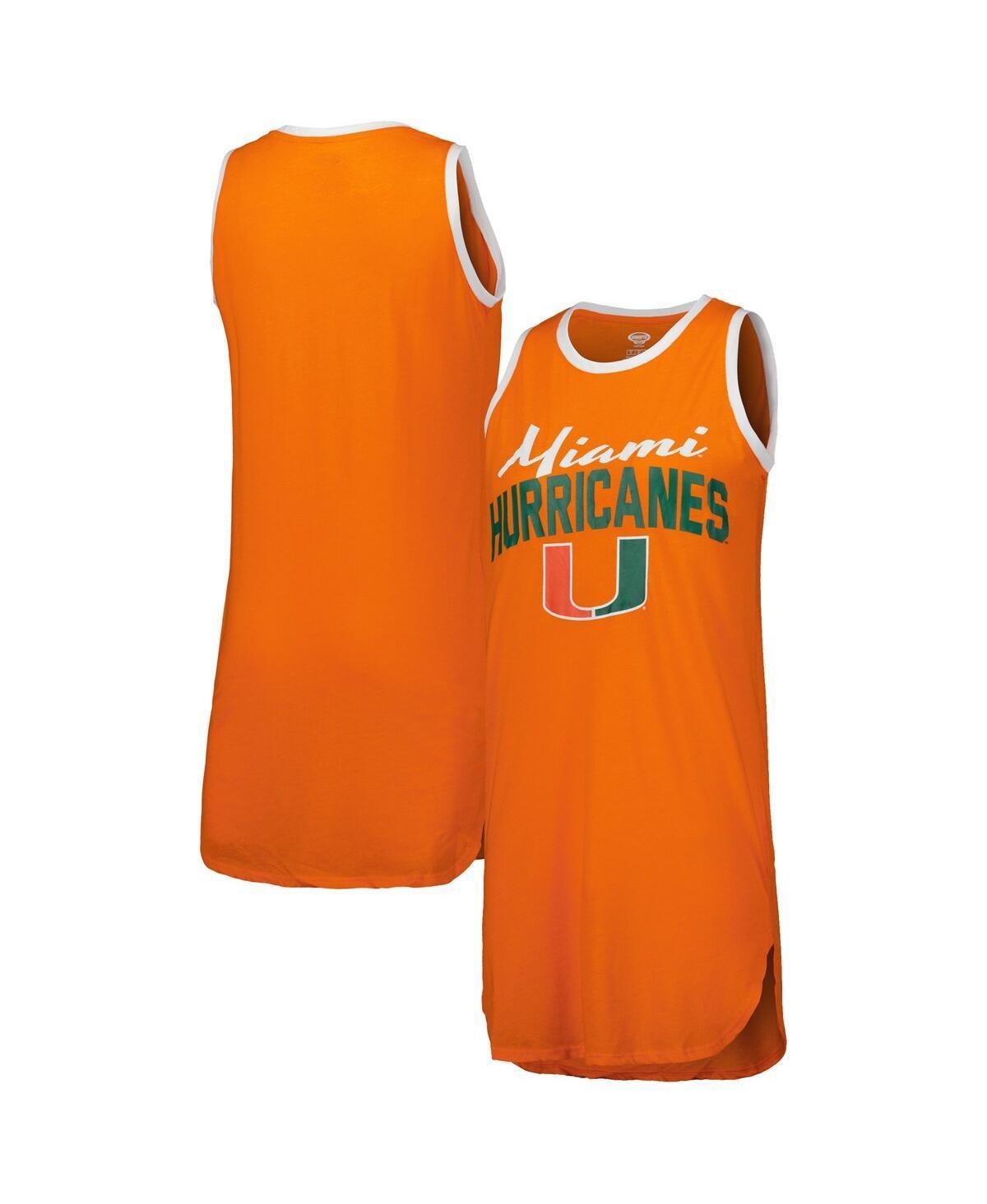 Womens Concepts Sport Miami Hurricanes Tank Top Nightshirt Product Image