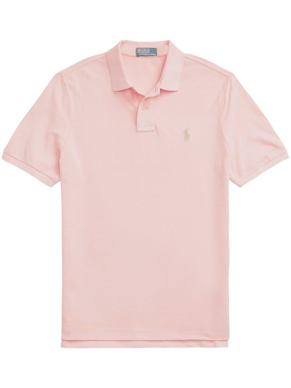 POLO RALPH LAUREN Polo Pony-embroidered Cotton Polo Shirt In Pink Product Image