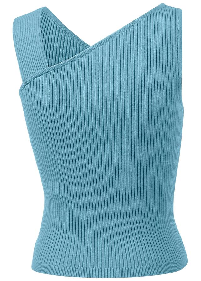 Twist Detail Sweater Tank - Blue Product Image