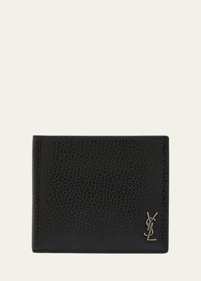 Mens YSL Pebbled Leather Wallet Product Image