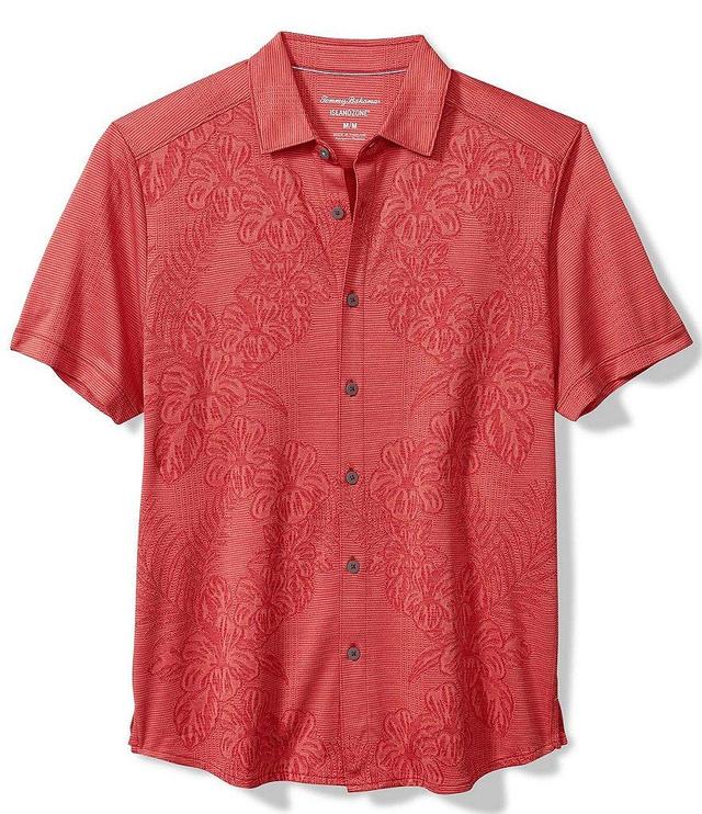 Tommy Bahama Palm Coast Cascade Vines Jacquard Short Sleeve Woven Camp Shirt Product Image