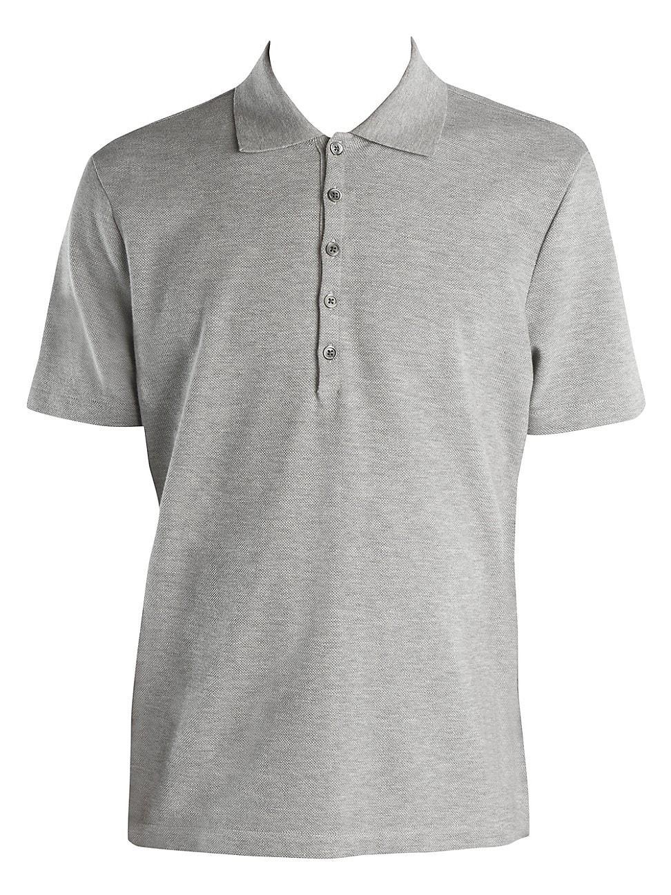 Mens Short-Sleeve Relaxed-Fit Cotton Polo Product Image