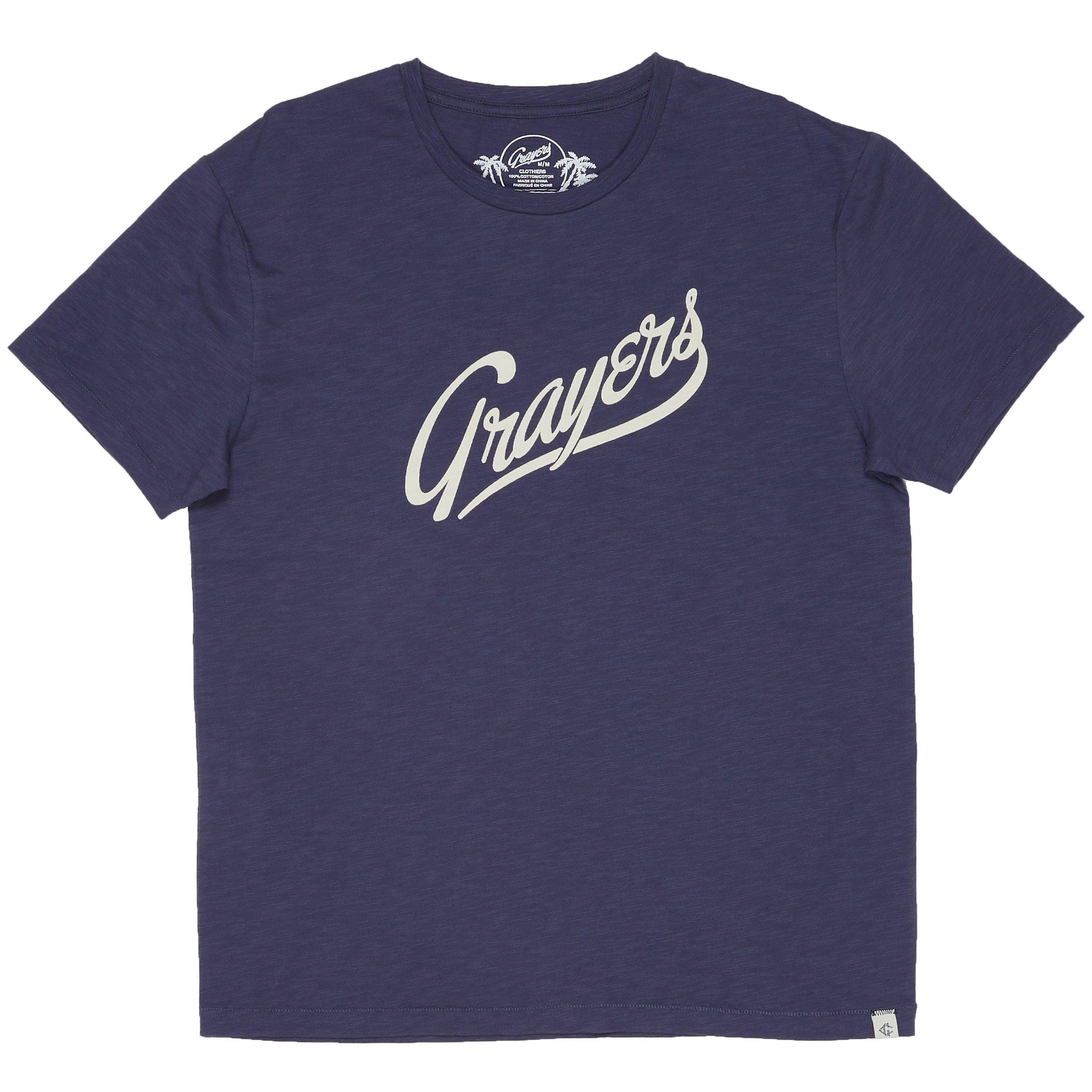 Grayers Print Tee - Night Shadow Blue Product Image