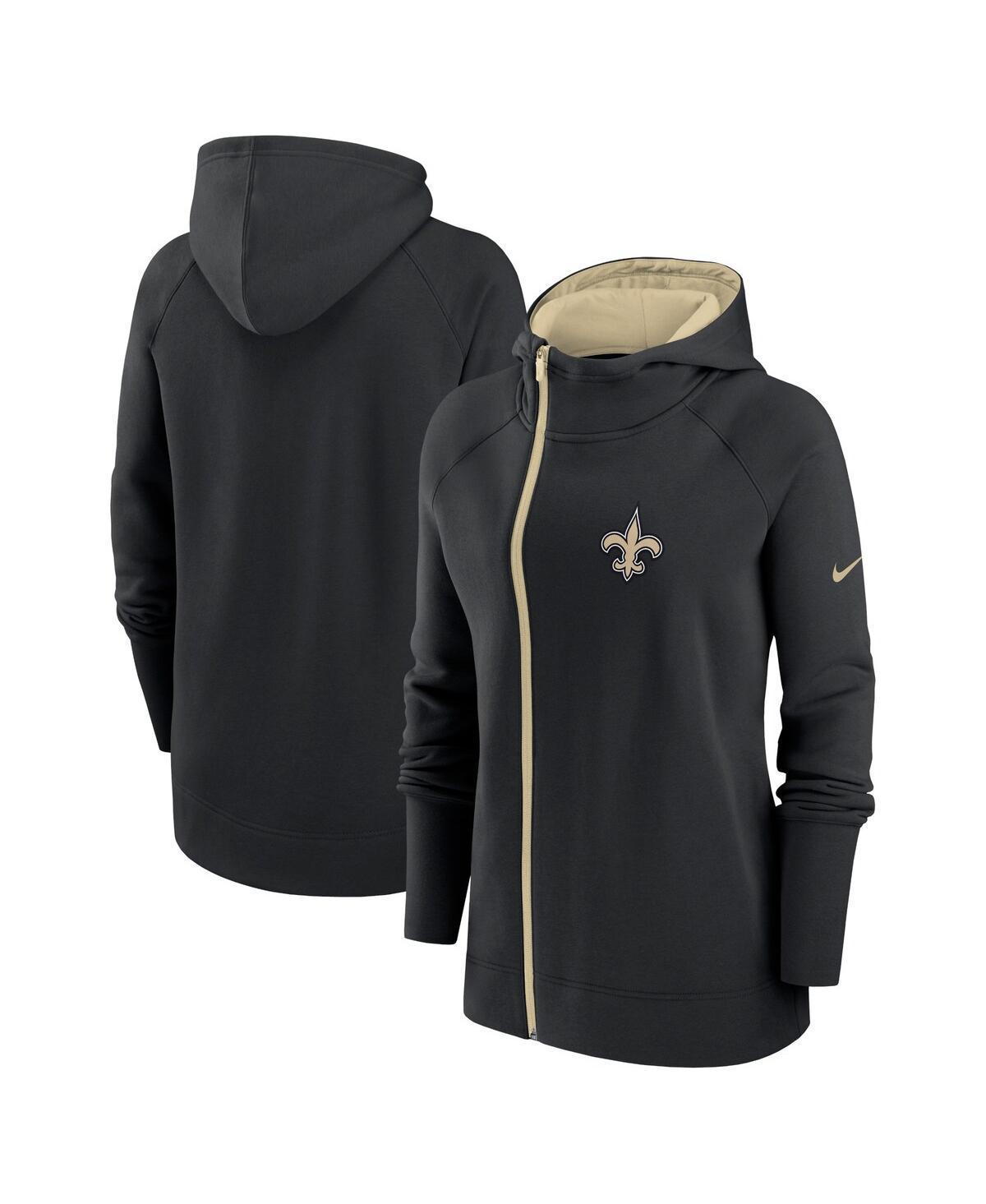 Womens Nike New Orleans Saints Asymmetrical Raglan Full-Zip Hoodie Product Image