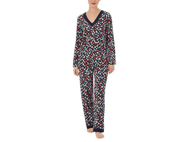 Kate Spade New York Modal Span Long PJ Set (Autumn Ditsy) Women's Pajama Sets Product Image