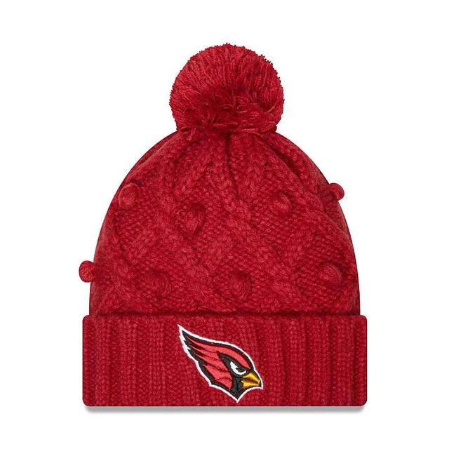 Womens New Era Cardinal Arizona Cardinals Toasty Cuffed Knit Hat with Pom Product Image