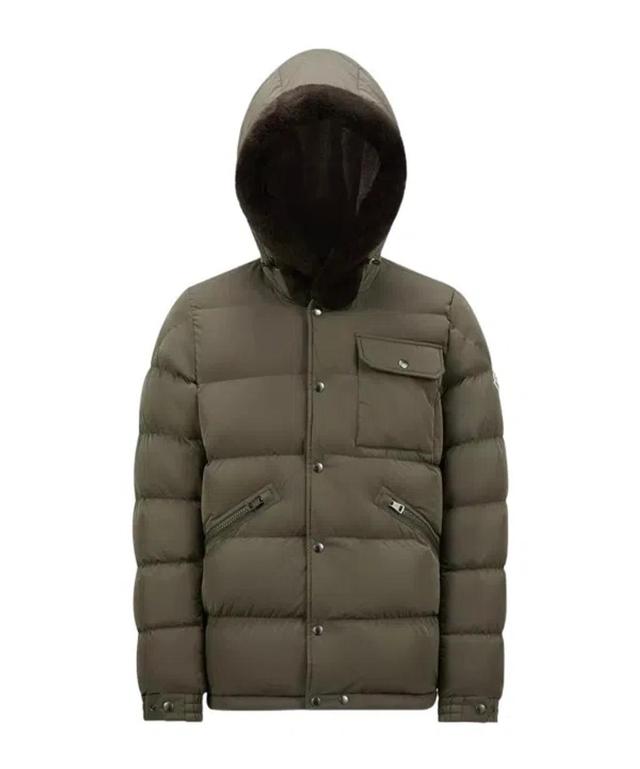 MONCLER Marcelettes Long-sleeved Down Jacket In Green Product Image