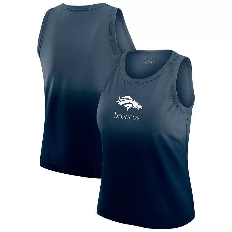 Womens WEAR by Erin Andrews x Gracie Hunt Denver Broncos Ombre Tank Top Blue Product Image