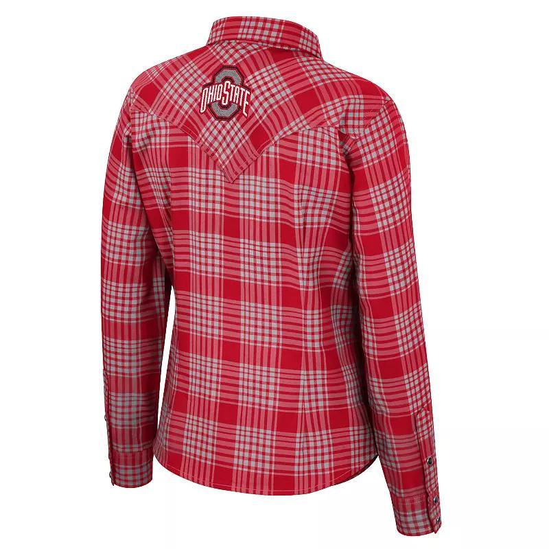 Womens Ohio State Buckeyes Plaid Long Sleeve product image