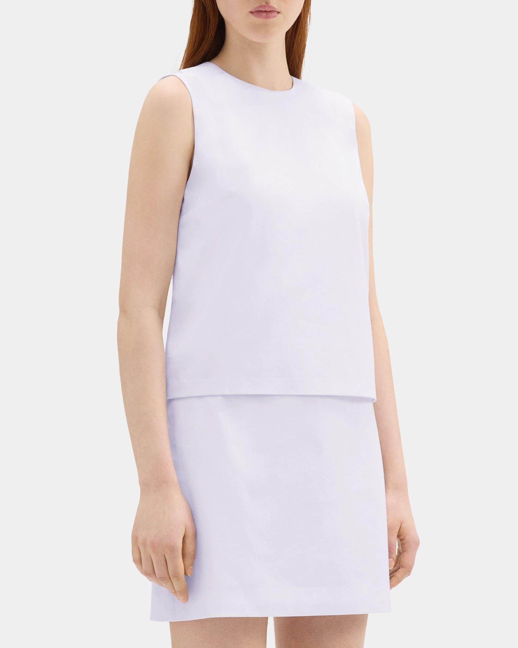 Layered Shift Dress in Cotton Product Image