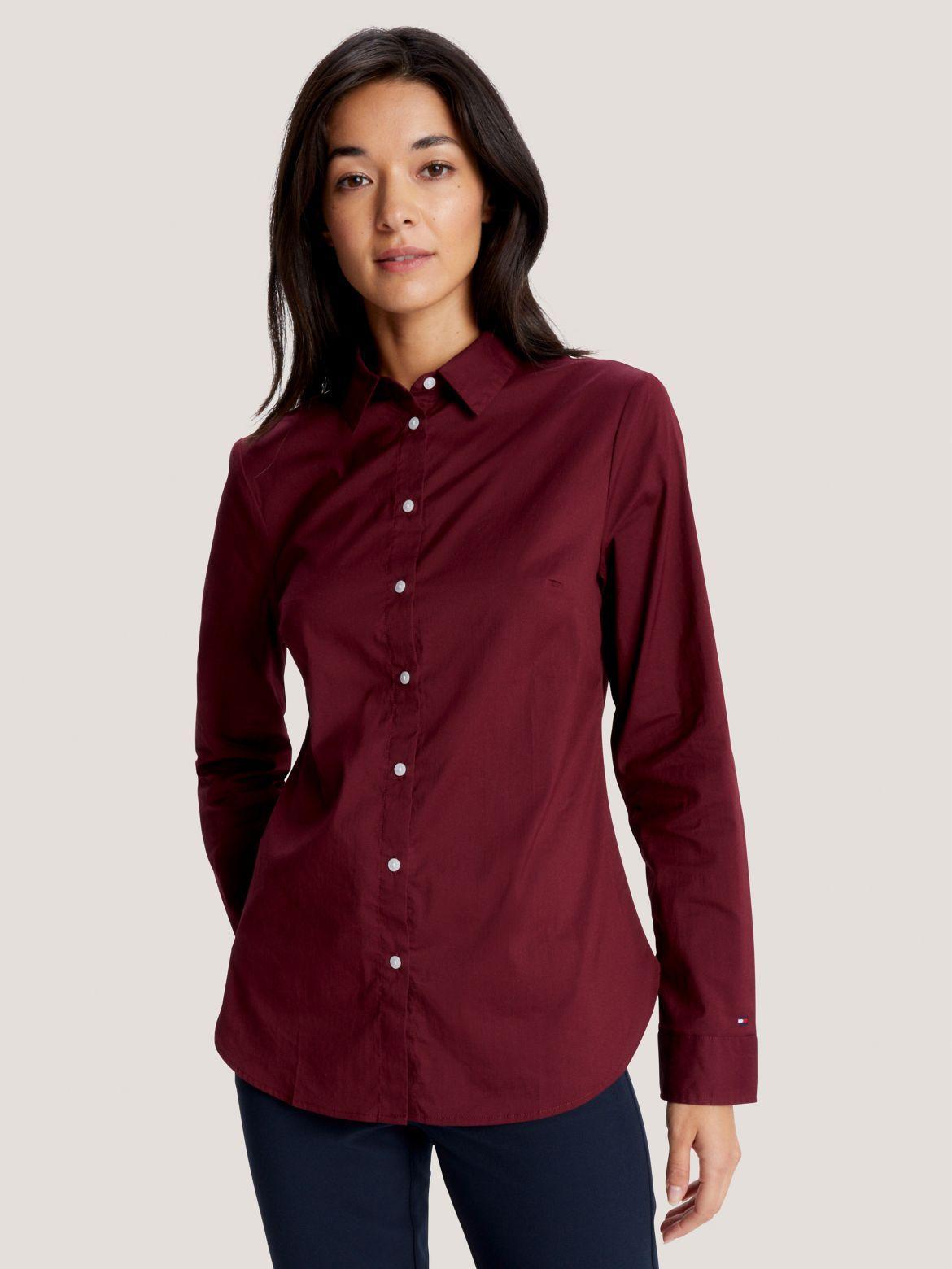 Tommy Hilfiger Women's Slim Fit Solid Shirt Product Image