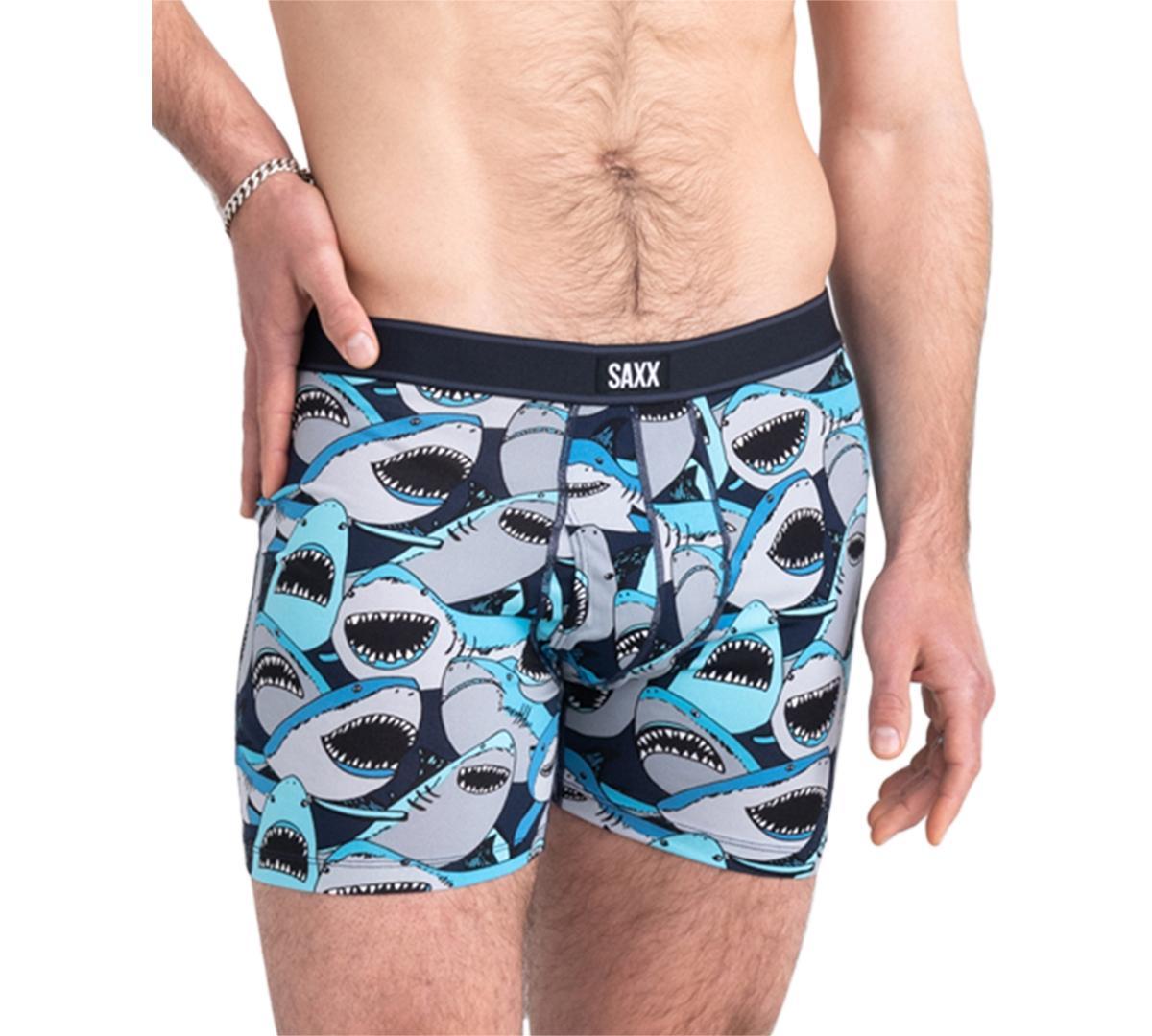 Saxx Daytripper Relaxed Fit Shark Print Boxer Briefs Product Image